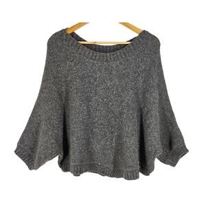 VINCE WOMEN’S OVERSIZED SWEATER – DARK GRAY BABY ALPACA WOOL BLEND – SIZE L